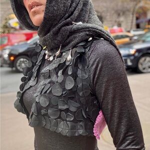 Stylish Black and Pink Women's Vest